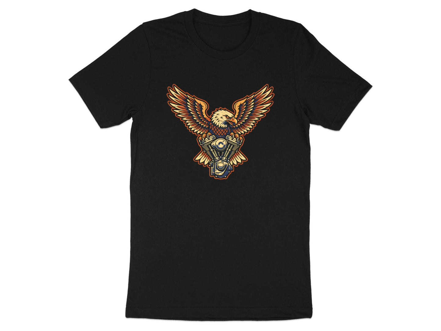 Eagle & Motorcycle Engine Men's Biker Tee