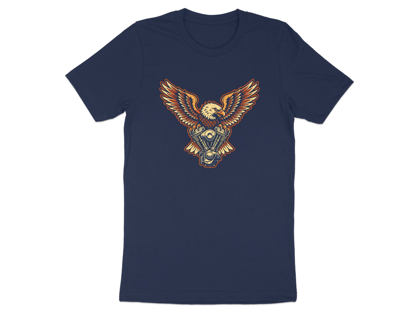 Eagle & Motorcycle Engine Men's Biker Tee
