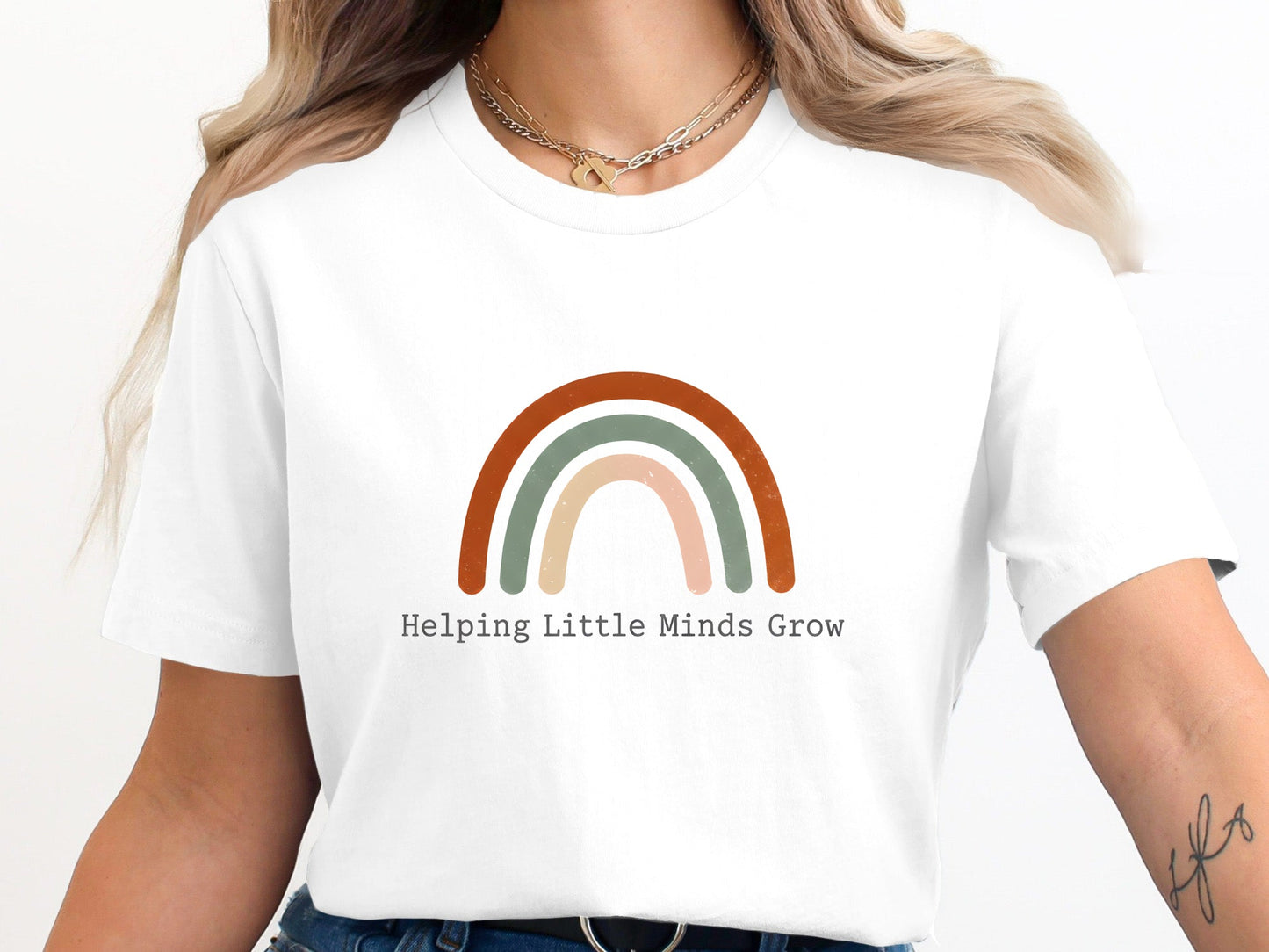 Kindness Matters Rainbow T-Shirt - Boho Earth Tones