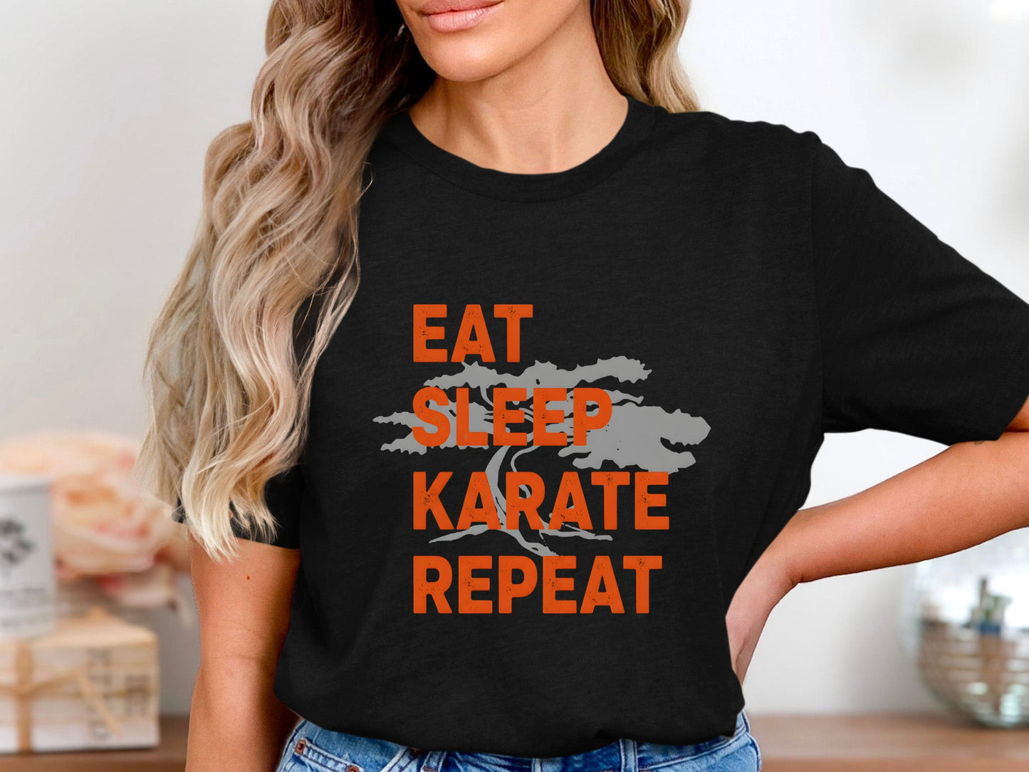 Eat Sleep Karate Repeat Bonsai T-Shirt