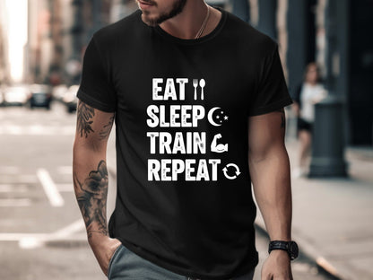 Eat Sleep Train Repeat Classic Fitness T-Shirt