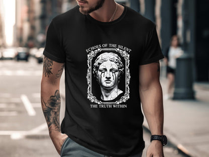 Echoes of the Silent T-Shirt - Weeping Statue Graphic Tee