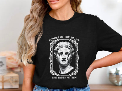 Echoes of the Silent T-Shirt - Weeping Statue Graphic Tee