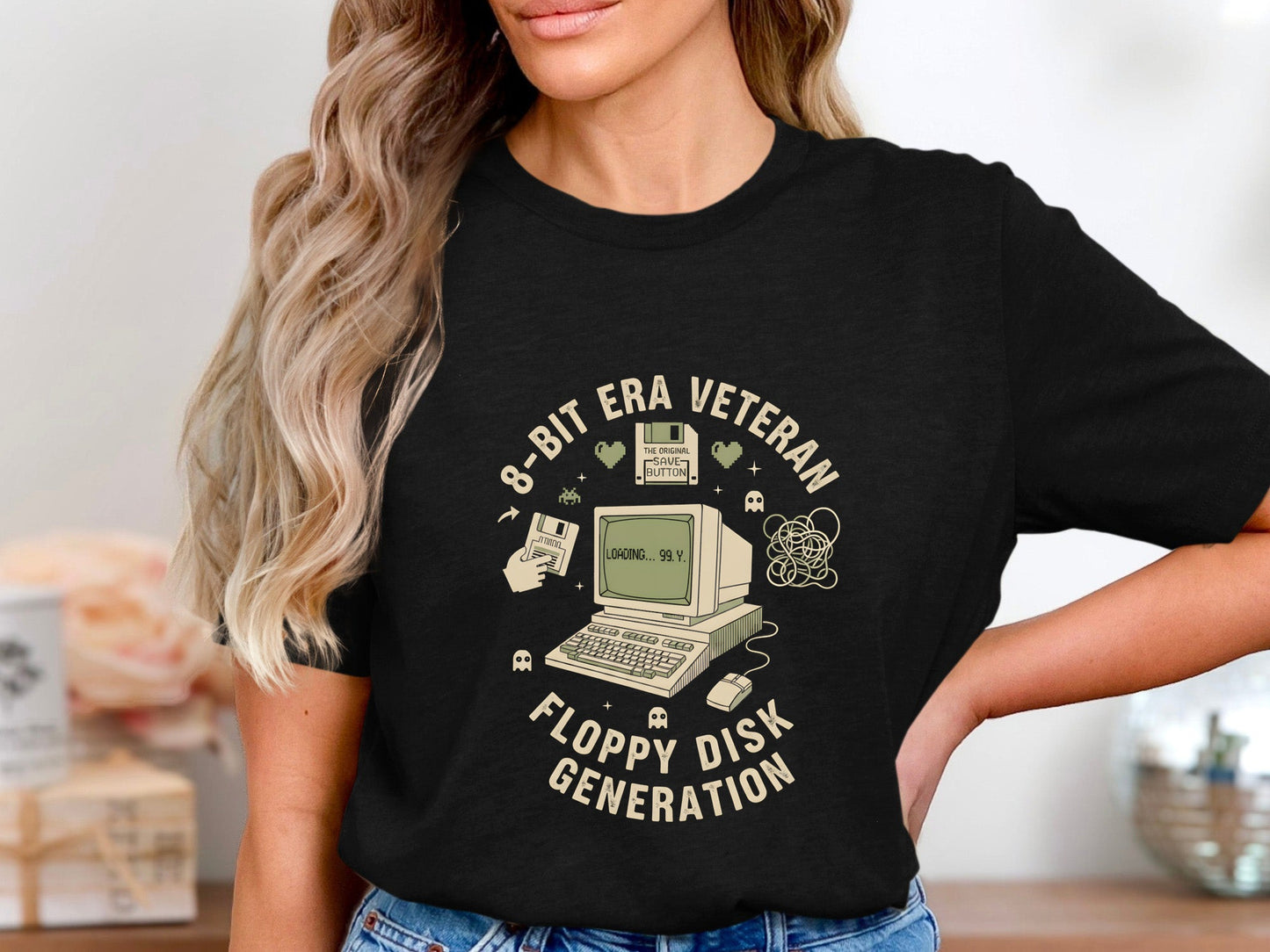 8-Bit Era Veteran Floppy Disk T-Shirt