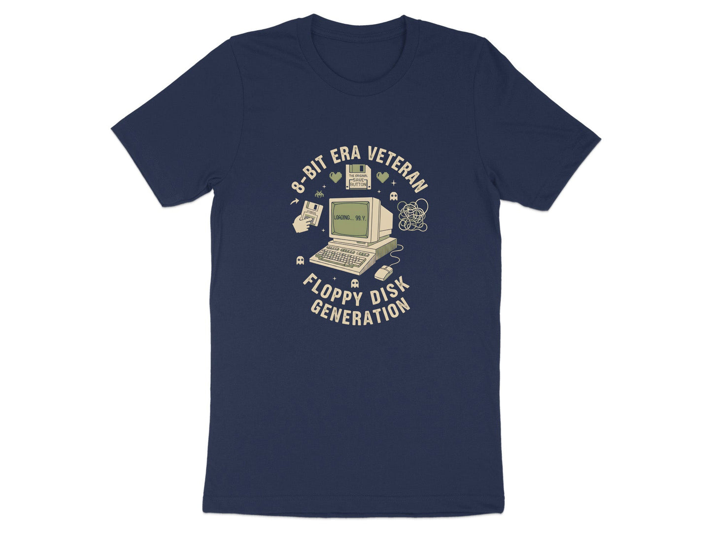 8-Bit Era Veteran Floppy Disk T-Shirt