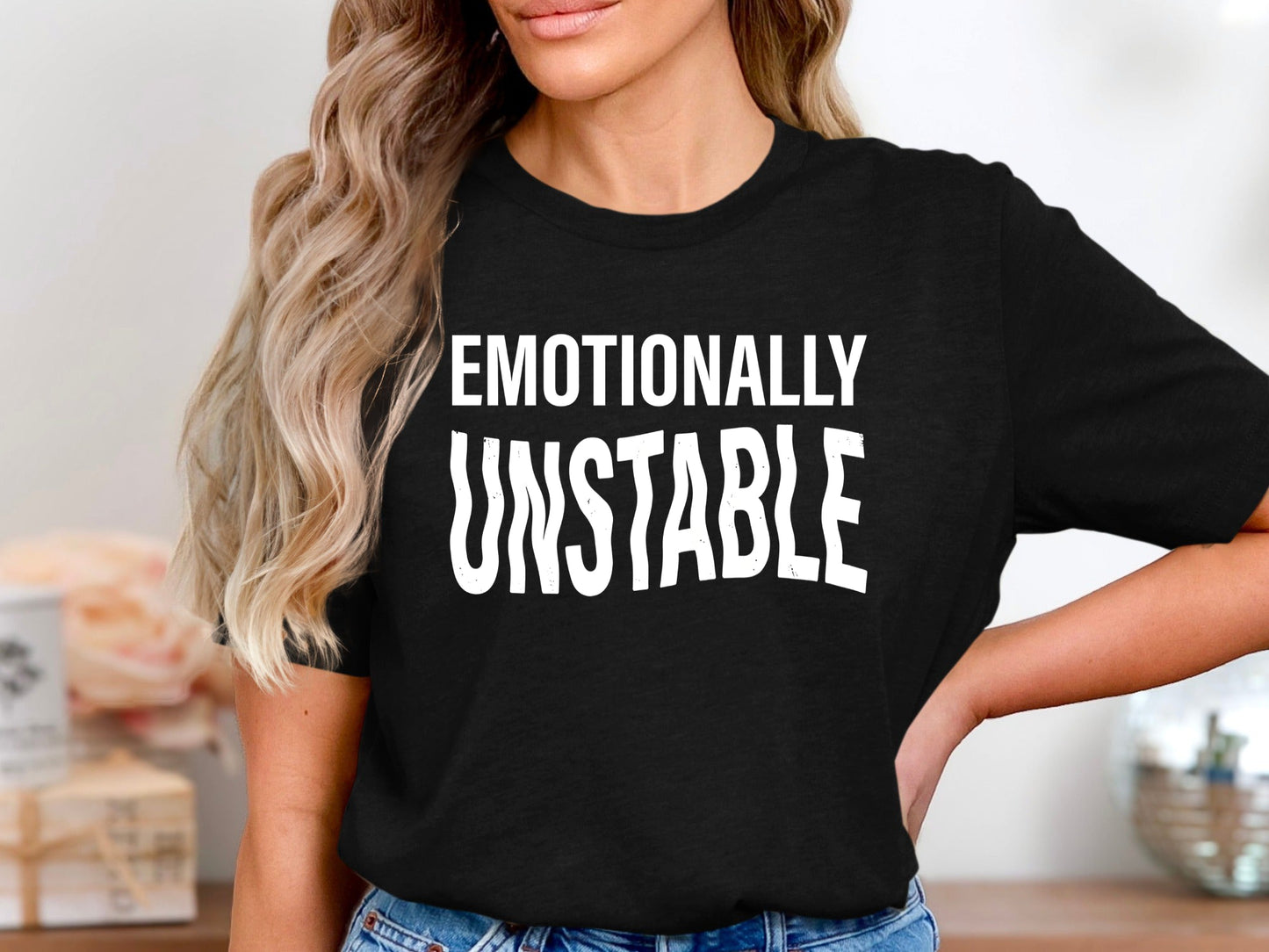 Emotionally Unstable Distorted Text Tee