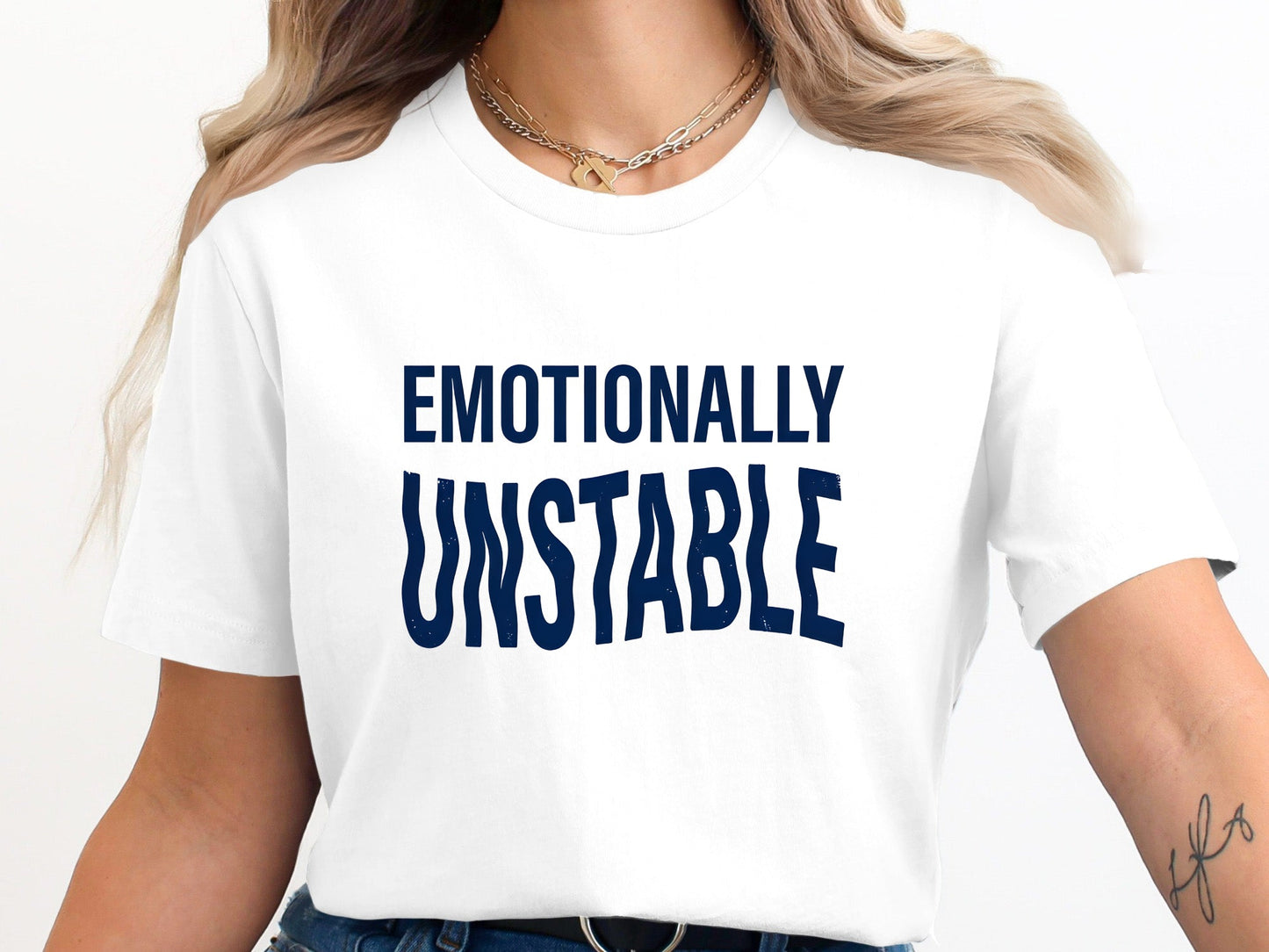 Emotionally Unstable Distorted Text Tee