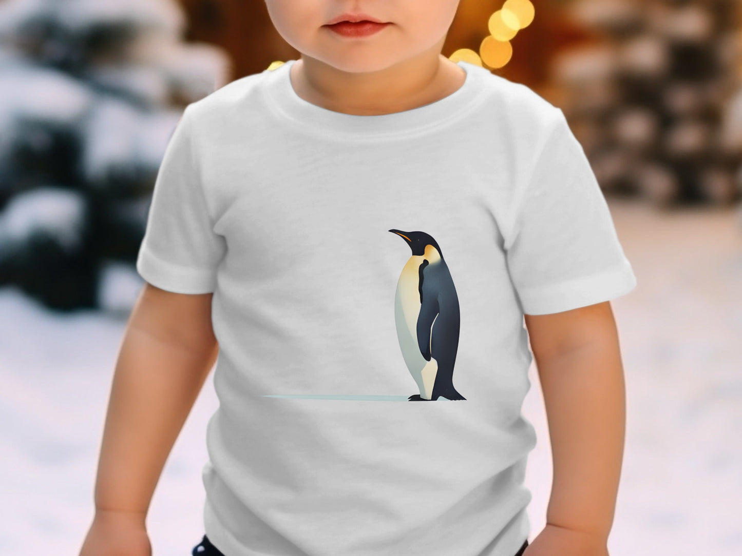 Emperor Penguin Silhouette T-Shirt - Minimalist Antarctic Art