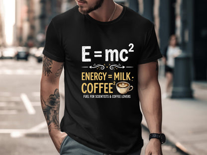 E=mc2 Coffee and Milk Physics T-Shirt