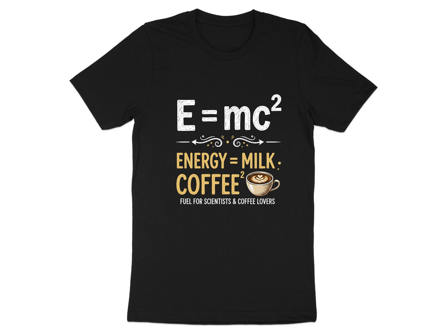 E=mc2 Coffee and Milk Physics T-Shirt