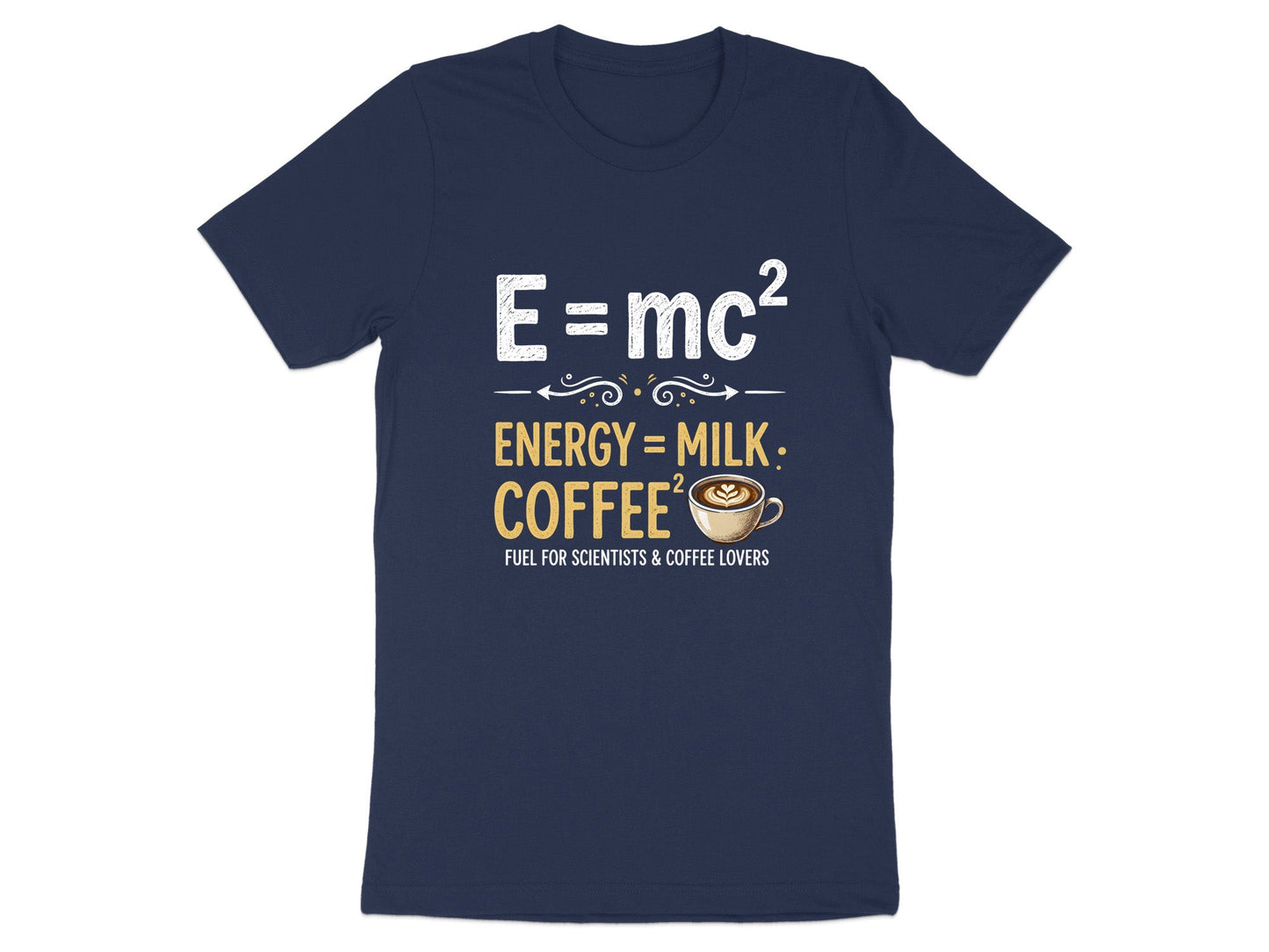 E=mc2 Coffee and Milk Physics T-Shirt