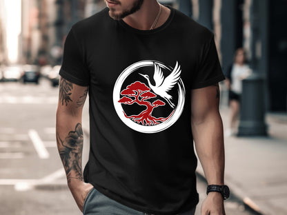 Zen Crane & Bonsai Martial Arts T-Shirt