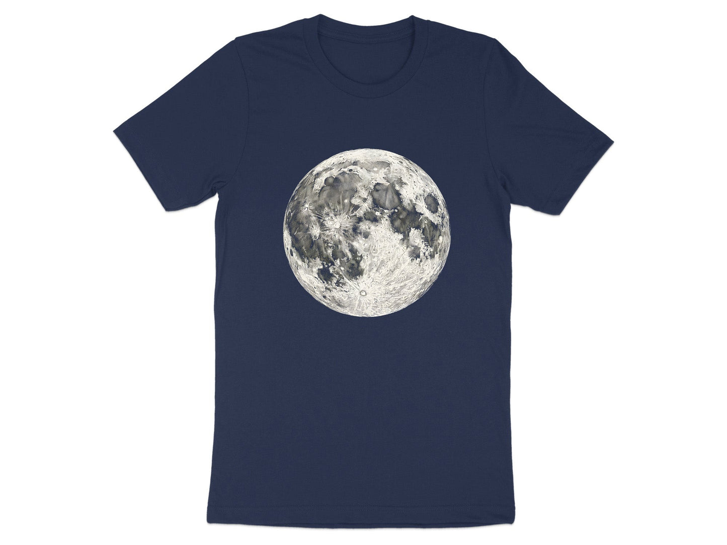 Realistic Full Moon T-Shirt - High-Detail Lunar Graphic