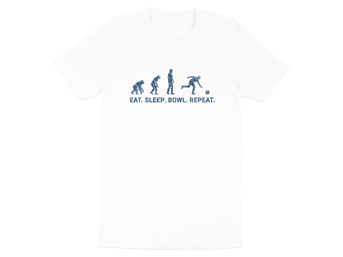 Evolution of Bowling Ten Pin Retro Silhouette Tee