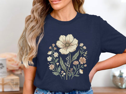 Faith Botanical Bloom Graphic T-Shirt