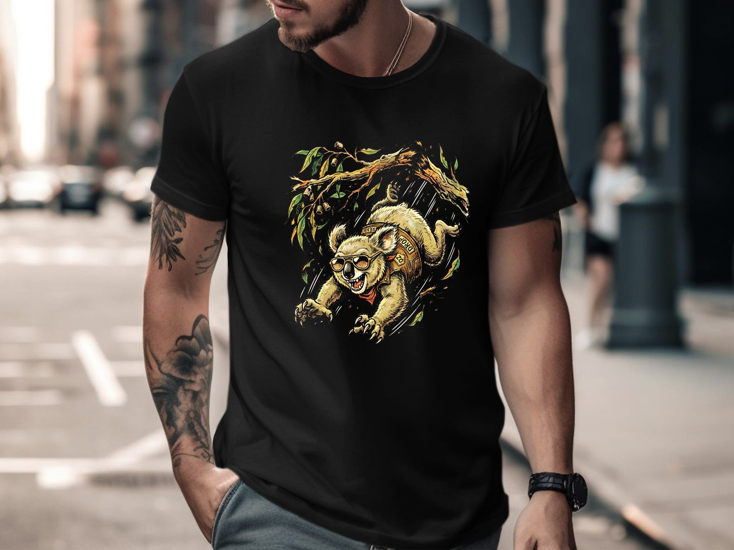 Extreme Danger Falling Drop Bear Graphic T-Shirt