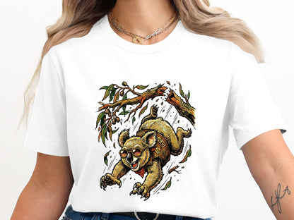 Extreme Danger Falling Drop Bear Graphic T-Shirt