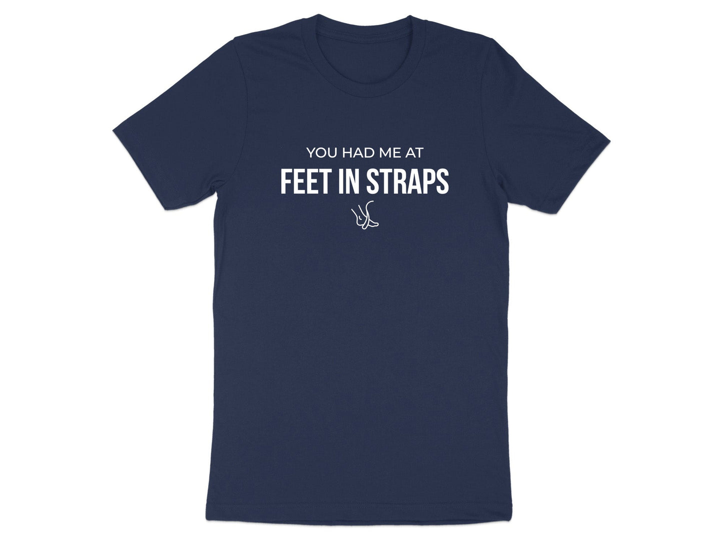 Feet In Straps Pilates T-Shirt - Cotton Crew Neck