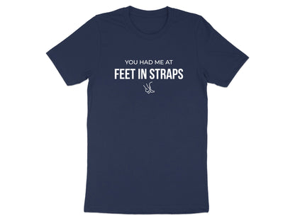 Feet In Straps Pilates T-Shirt - Cotton Crew Neck