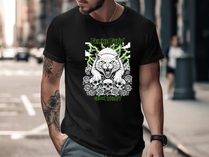 Feline Fury Shock Therapy Metal Cat T-Shirt