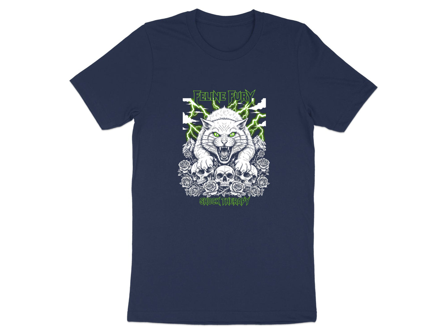 Feline Fury Shock Therapy Metal Cat T-Shirt