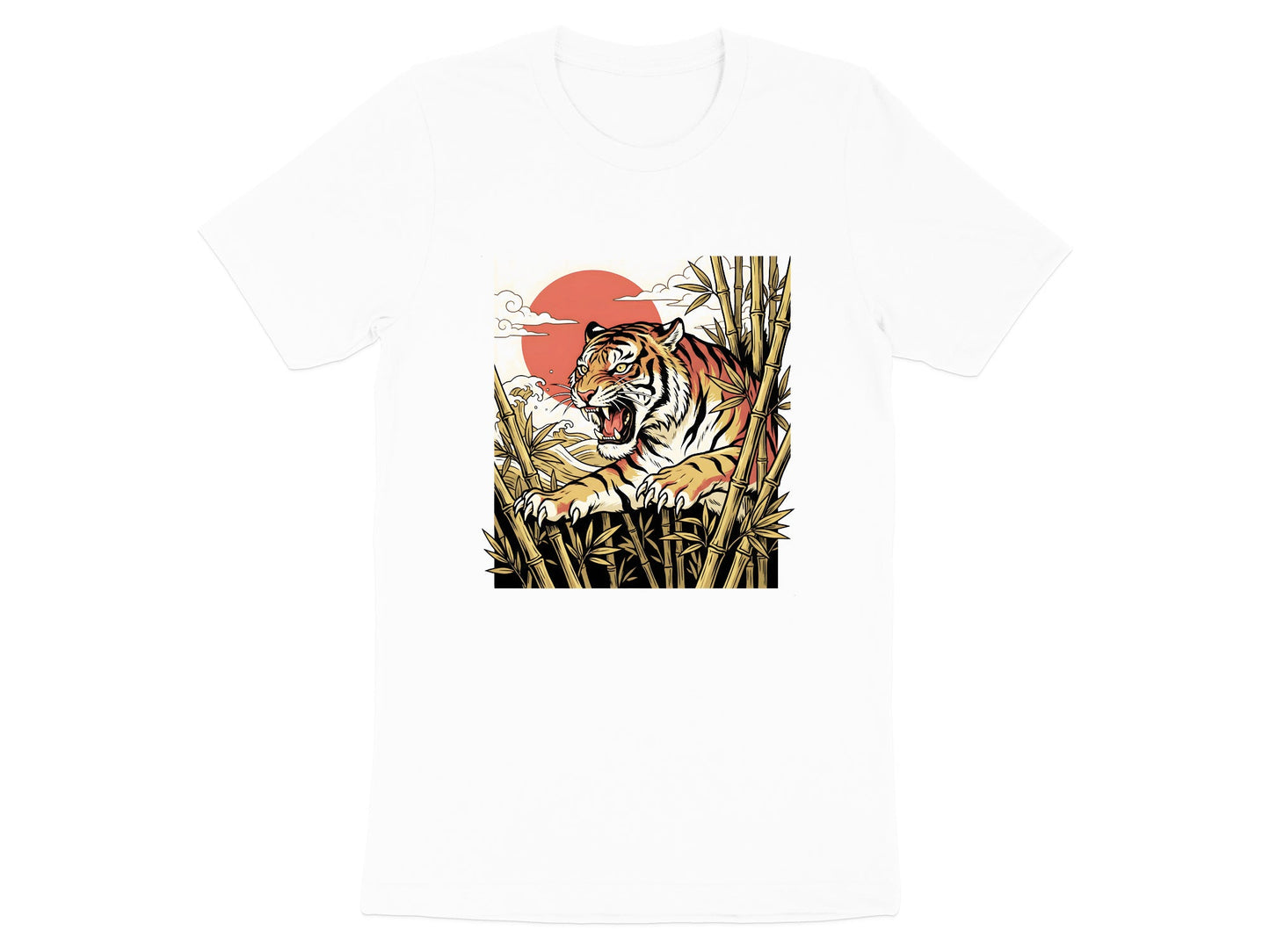 Traditional Japanese Tiger & Bamboo T-Shirt