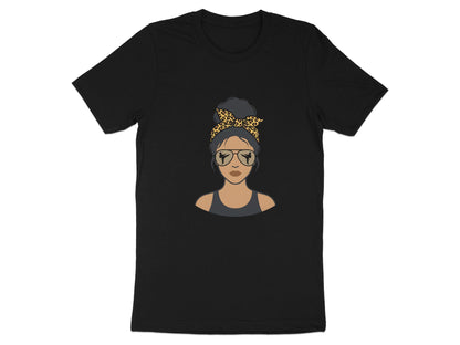 Karate Mom Leopard Print Silhouette T-Shirt