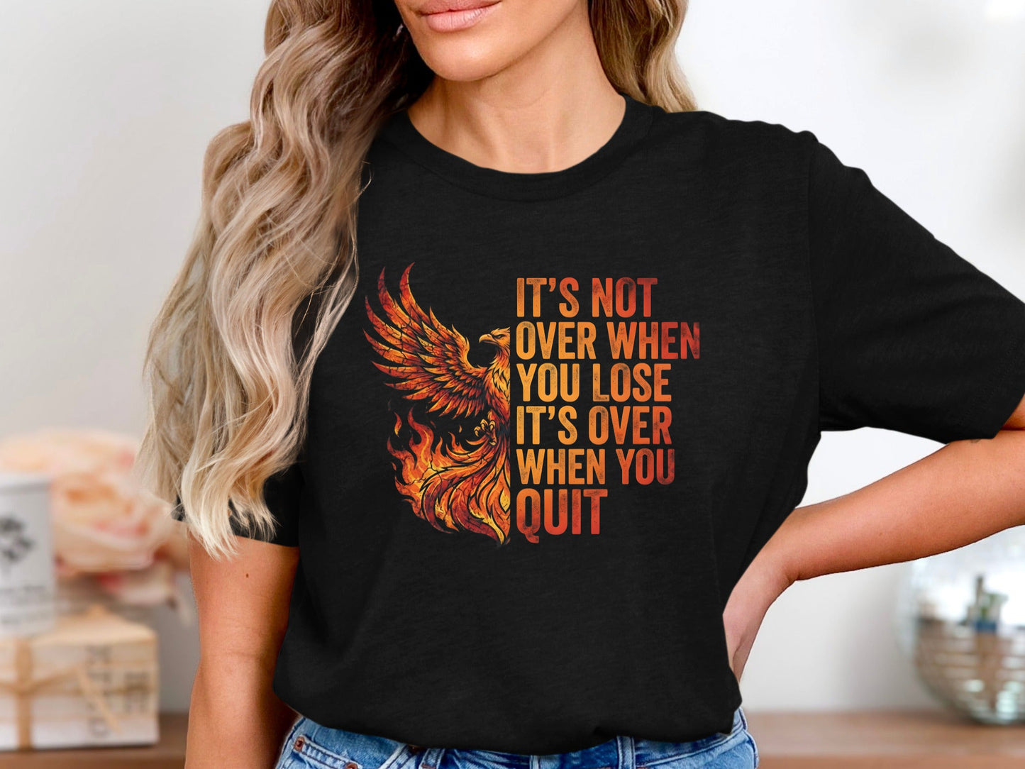 Fiery Phoenix Motivational Quote T-Shirt