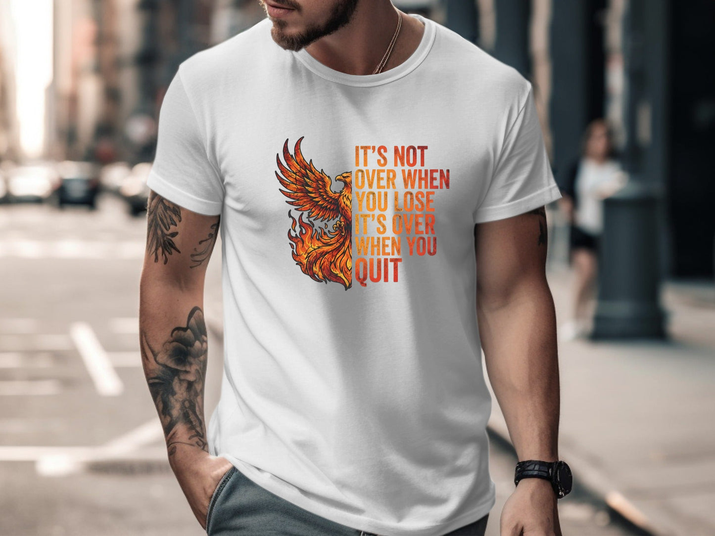 Fiery Phoenix Motivational Quote T-Shirt