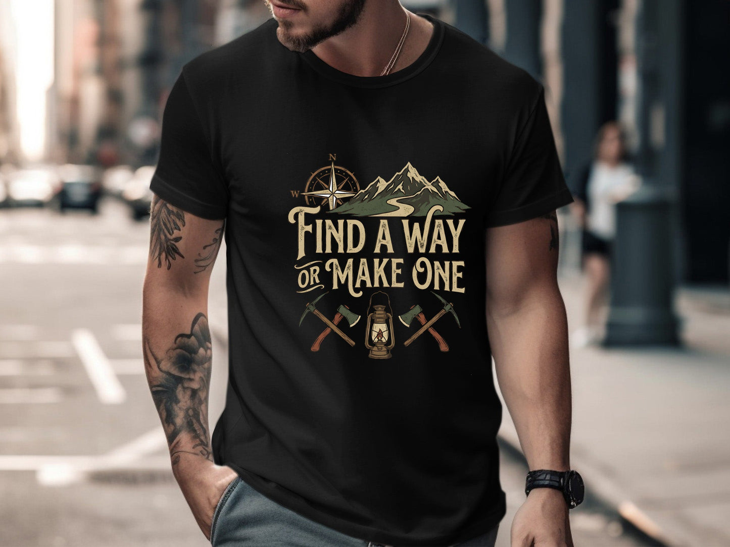 Find A Way Or Make One Vintage Compass T-Shirt