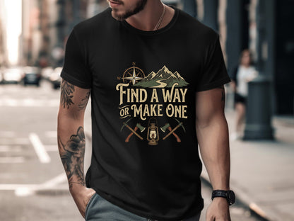 Find A Way Or Make One Vintage Compass T-Shirt