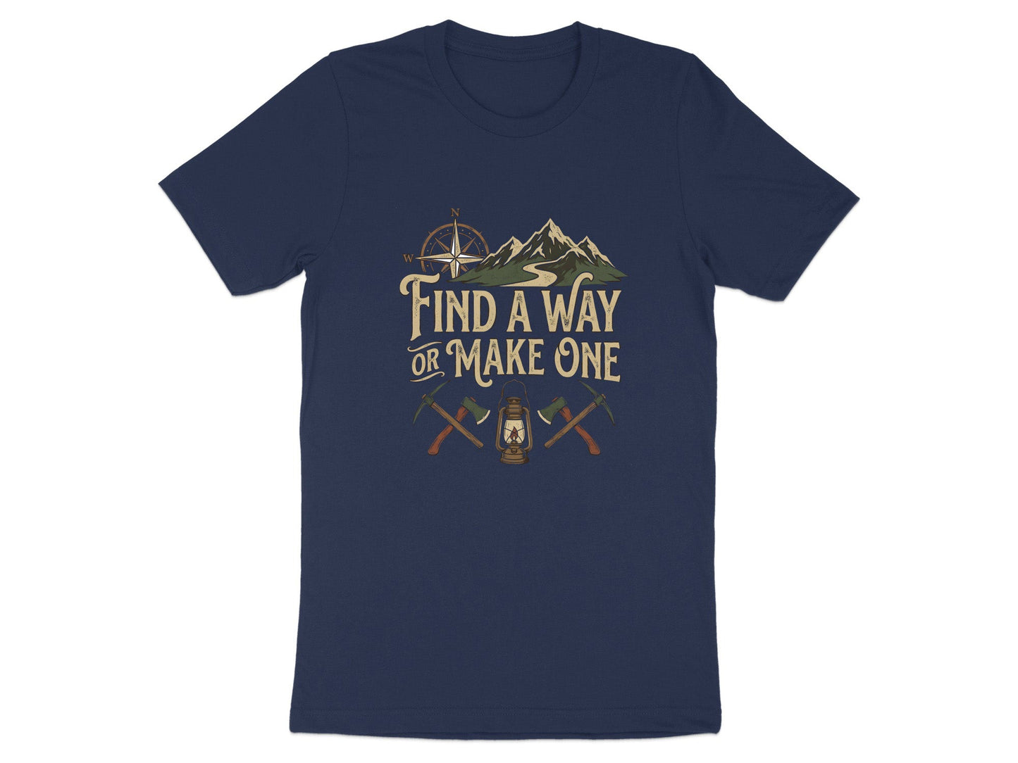 Find A Way Or Make One Vintage Compass T-Shirt