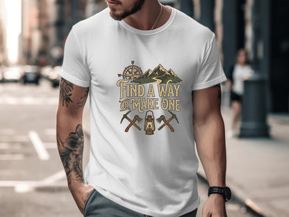 Find A Way Or Make One Vintage Compass T-Shirt