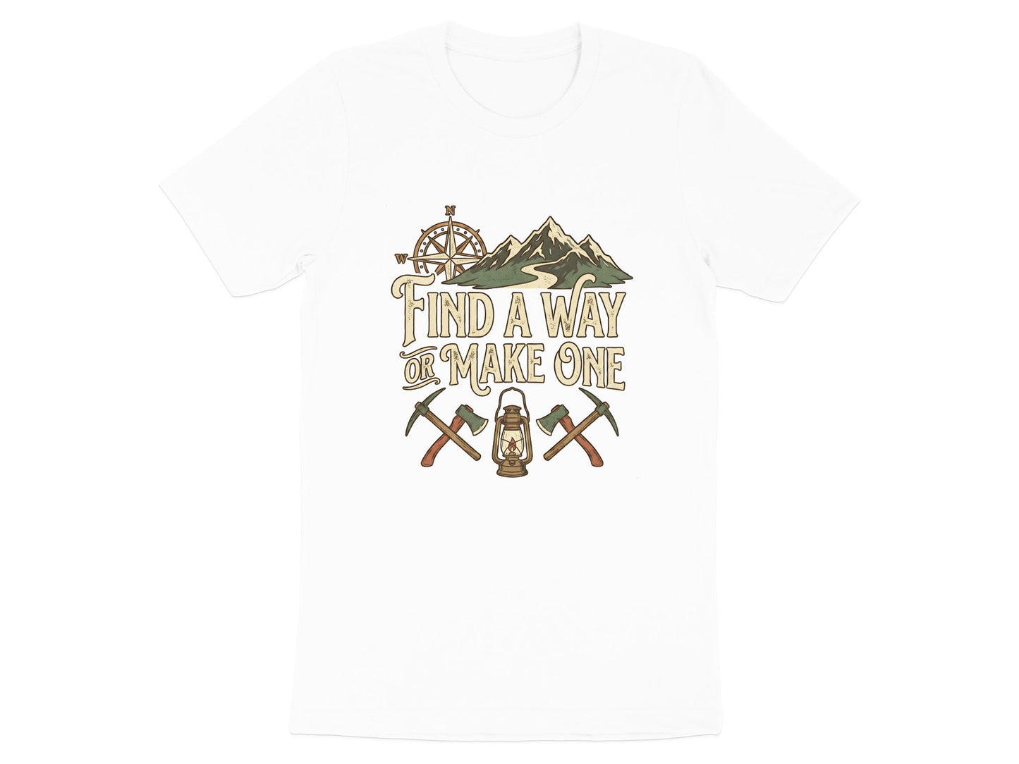 Find A Way Or Make One Vintage Compass T-Shirt