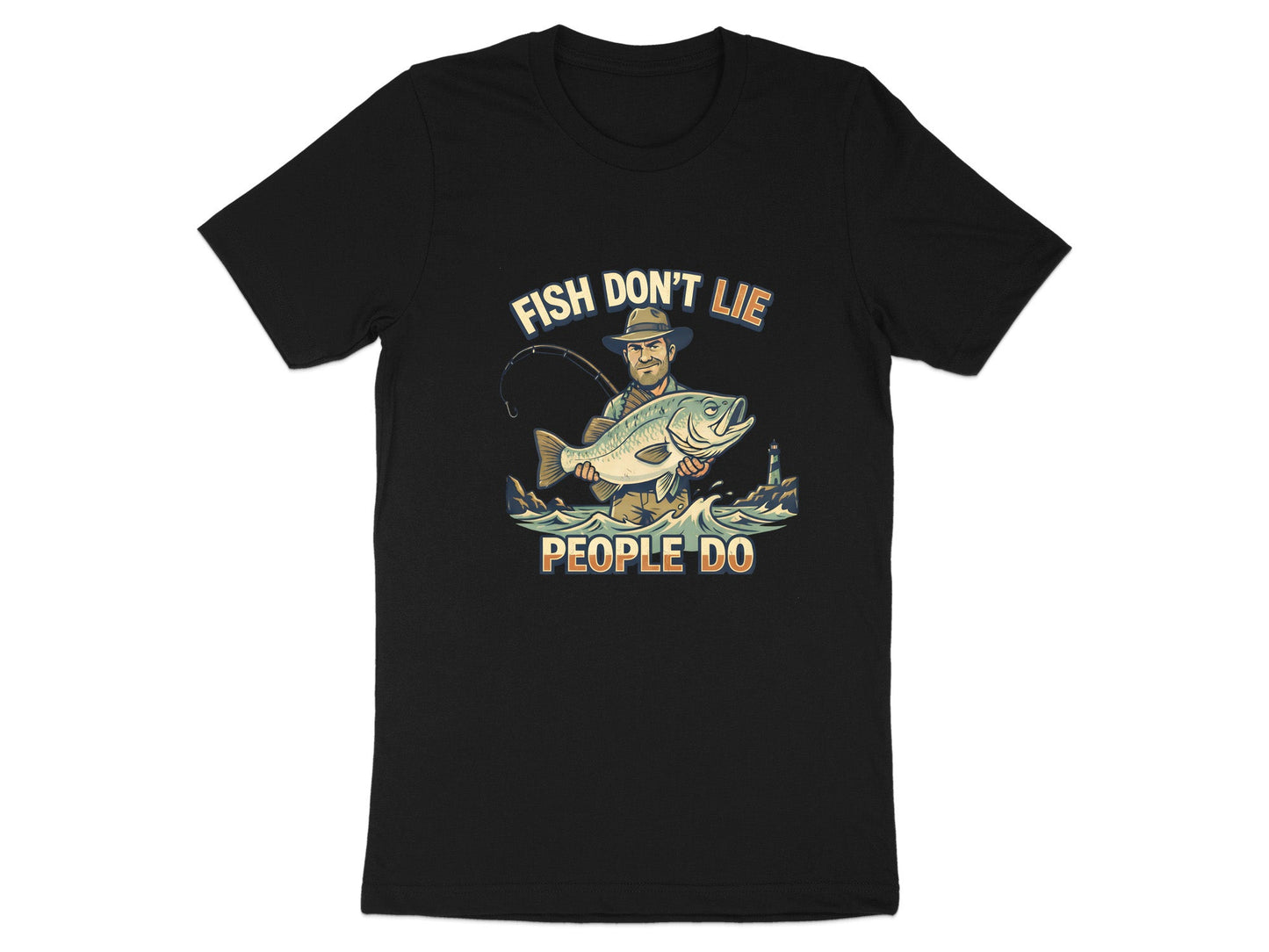 Fish Don't Lie People Do Funny Fishing T-Shirt
