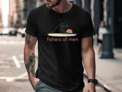 Fishers of Men Minimalist Wave Graphic Tee