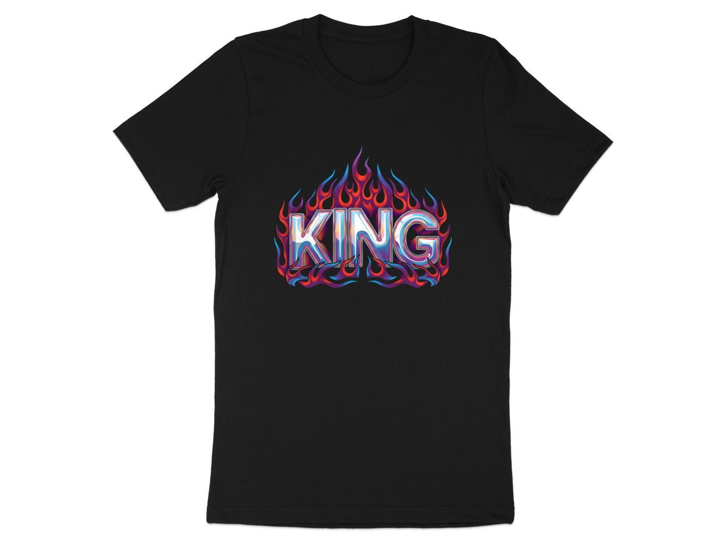 Flaming Chrome KING Y2K Graphic Tee