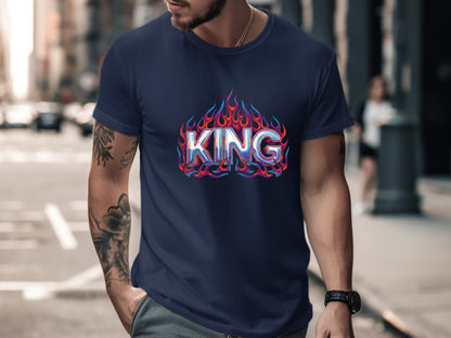 Flaming Chrome KING Y2K Graphic Tee