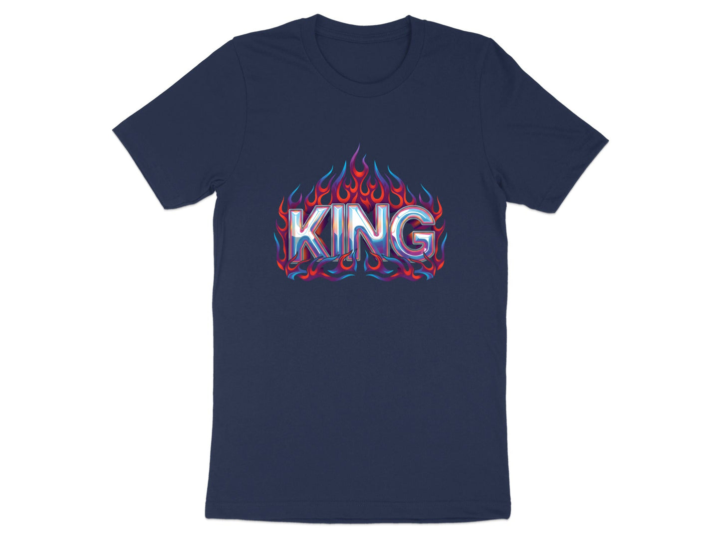 Flaming Chrome KING Y2K Graphic Tee