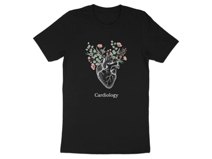 Floral Anatomical Heart T-Shirt - Artistic Medical Graphic Tee