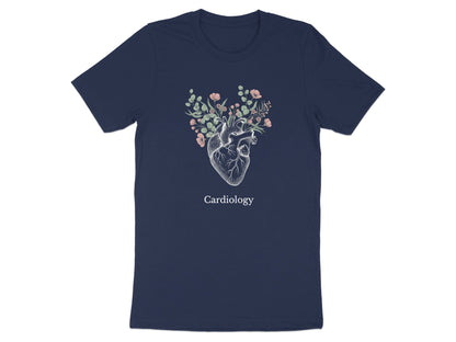 Floral Anatomical Heart T-Shirt - Artistic Medical Graphic Tee