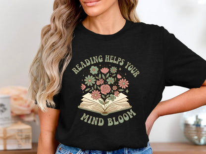 Just One More Chapter T-Shirt - Floral Bookworm Tee