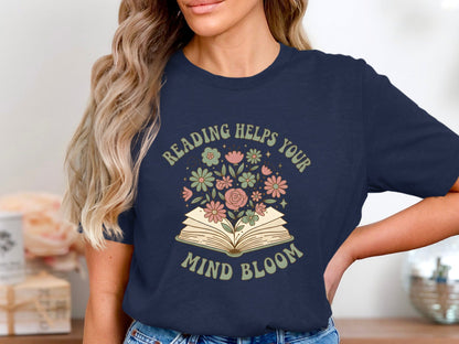 Just One More Chapter T-Shirt - Floral Bookworm Tee