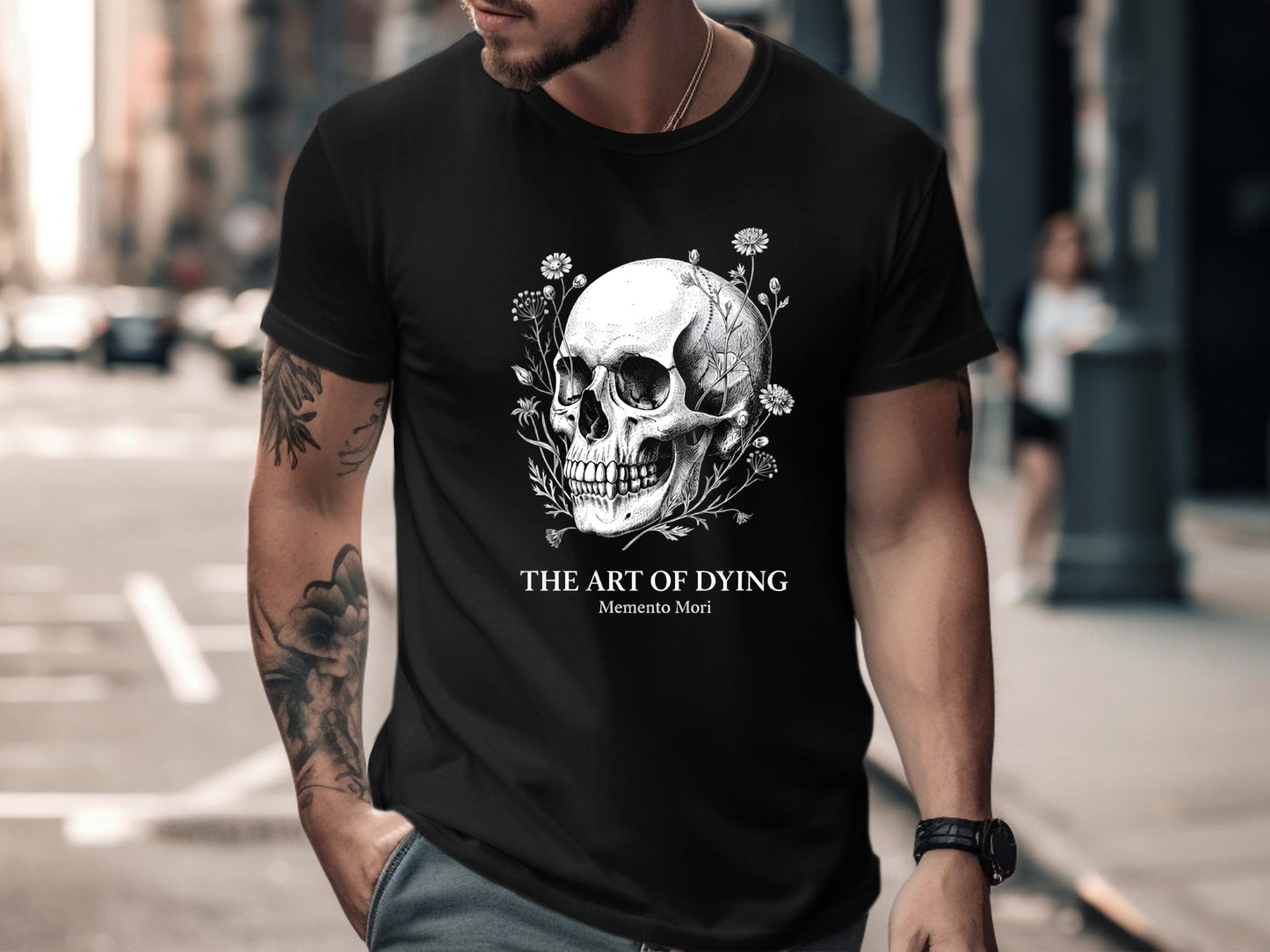 The Art of Dying Memento Mori Skull Graphic Tee