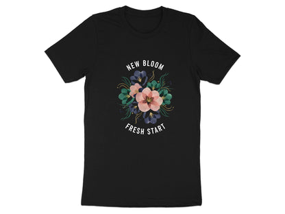 Abstract Floral with Quote Botanical Print T-Shirt