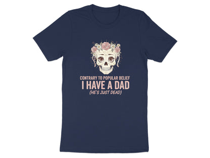 Floral Sugar Skull 'He's Just Dead' Dad T-Shirt