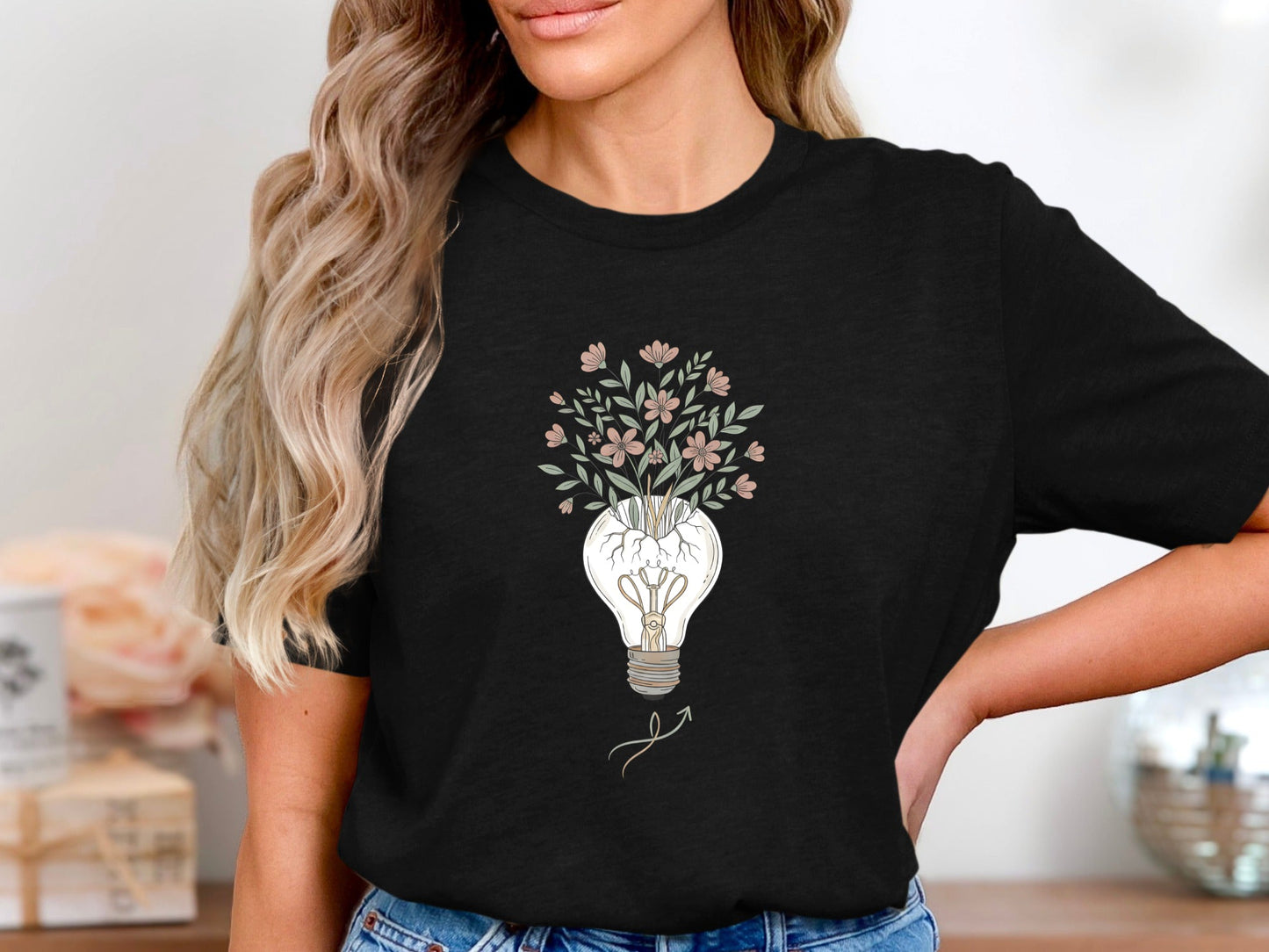 Growing Ideas Flowers in Lightbulb T-Shirt - Creative Growth Tee
