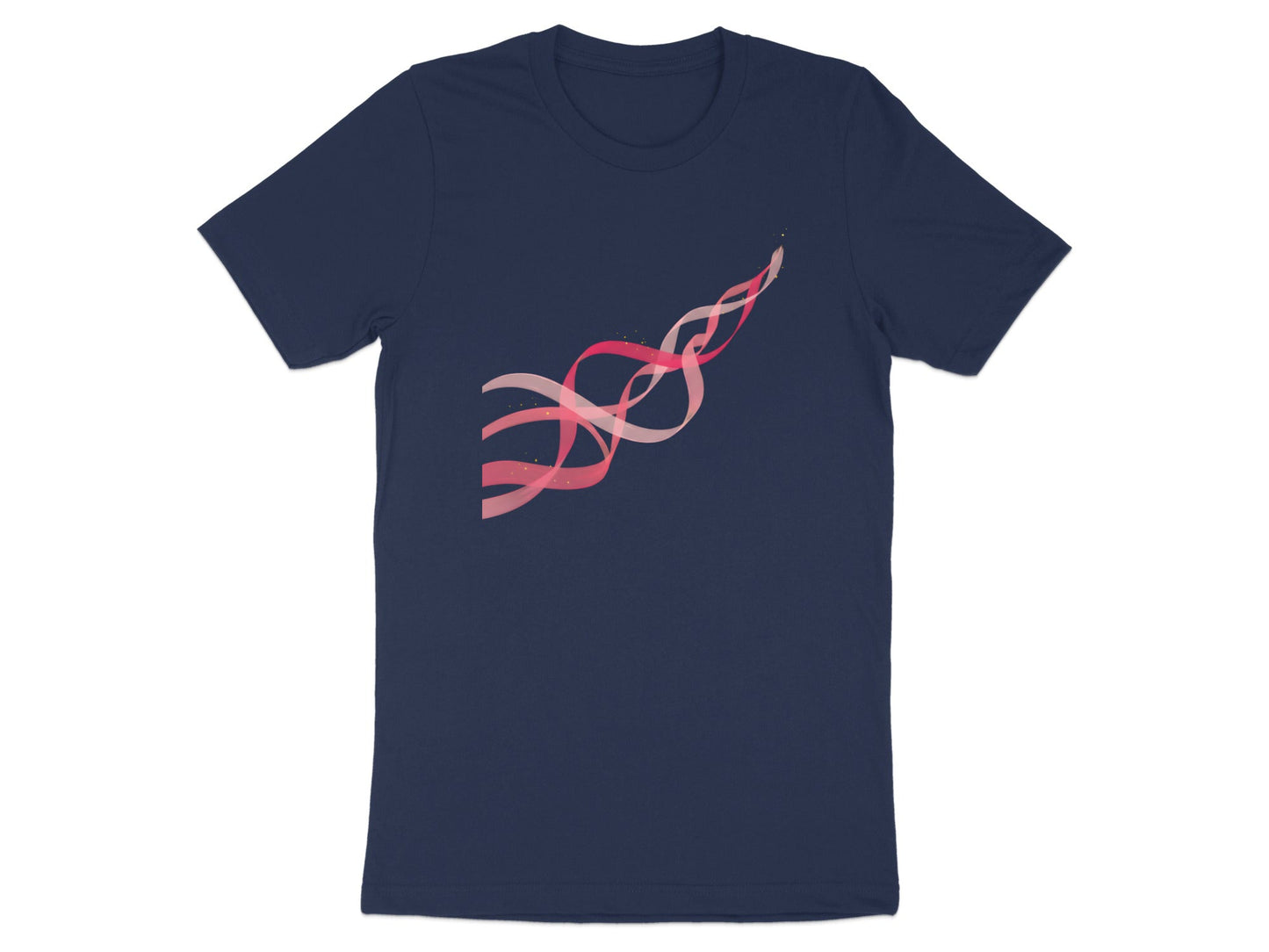 Flowing Pink Awareness Ribbons Graphic Tee