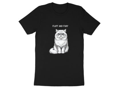 Fluff And Fury Persian Cat Sketch T-Shirt