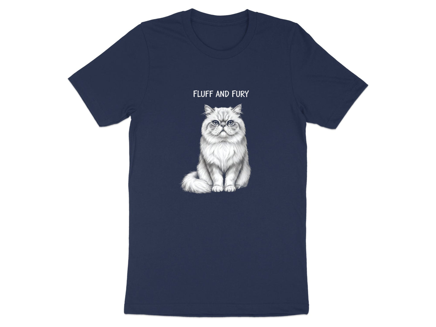 Fluff And Fury Persian Cat Sketch T-Shirt